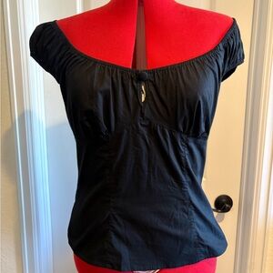 Hell Bunny Black Off-Shoulder Blouse